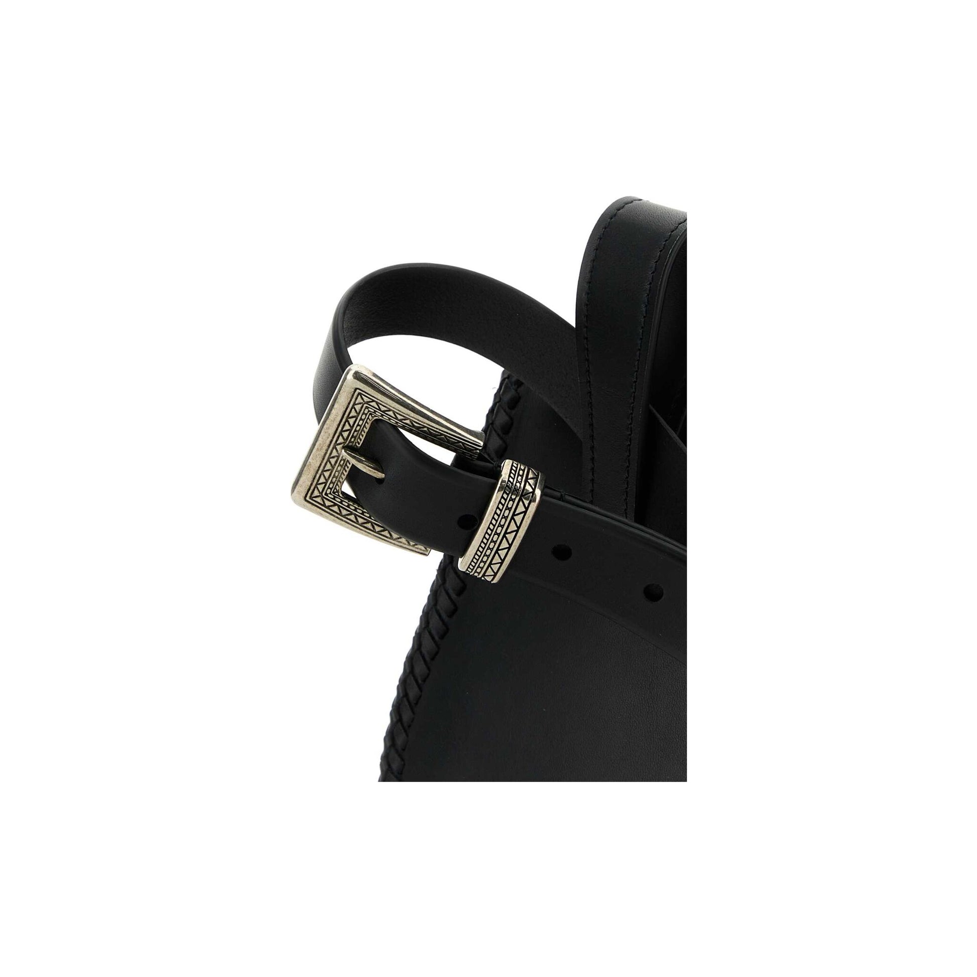 Prada Mala Tiracolo em Pele — Preto