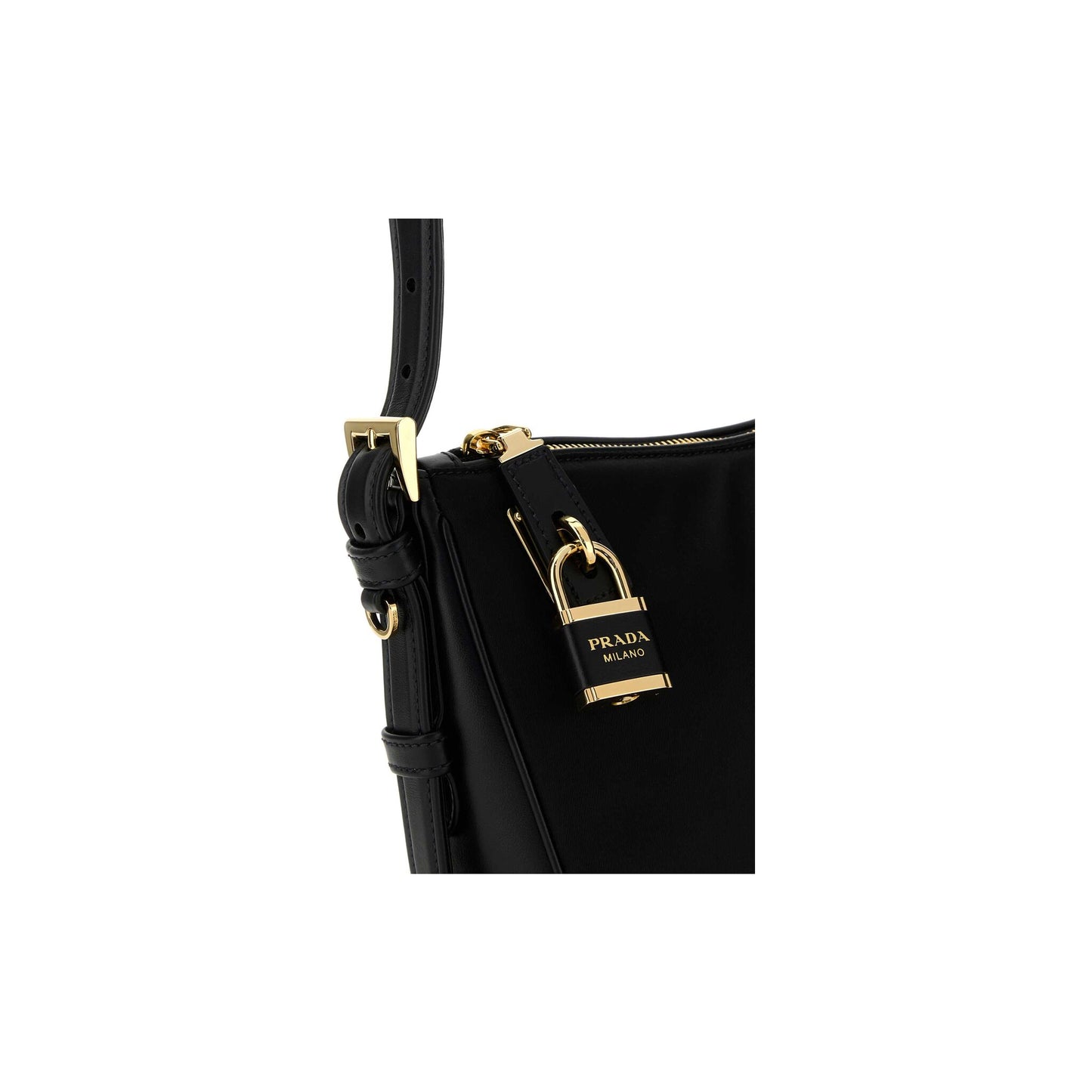 Prada Mala de Ombro em Re-Nylon — Preto