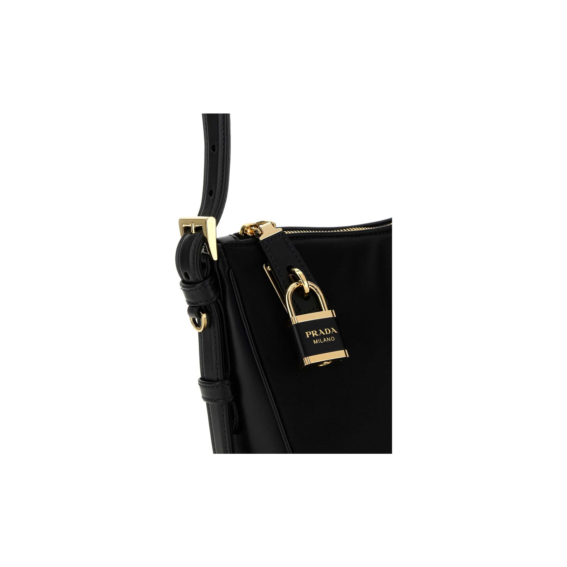 Prada Mala de Ombro em Re-Nylon — Preto
