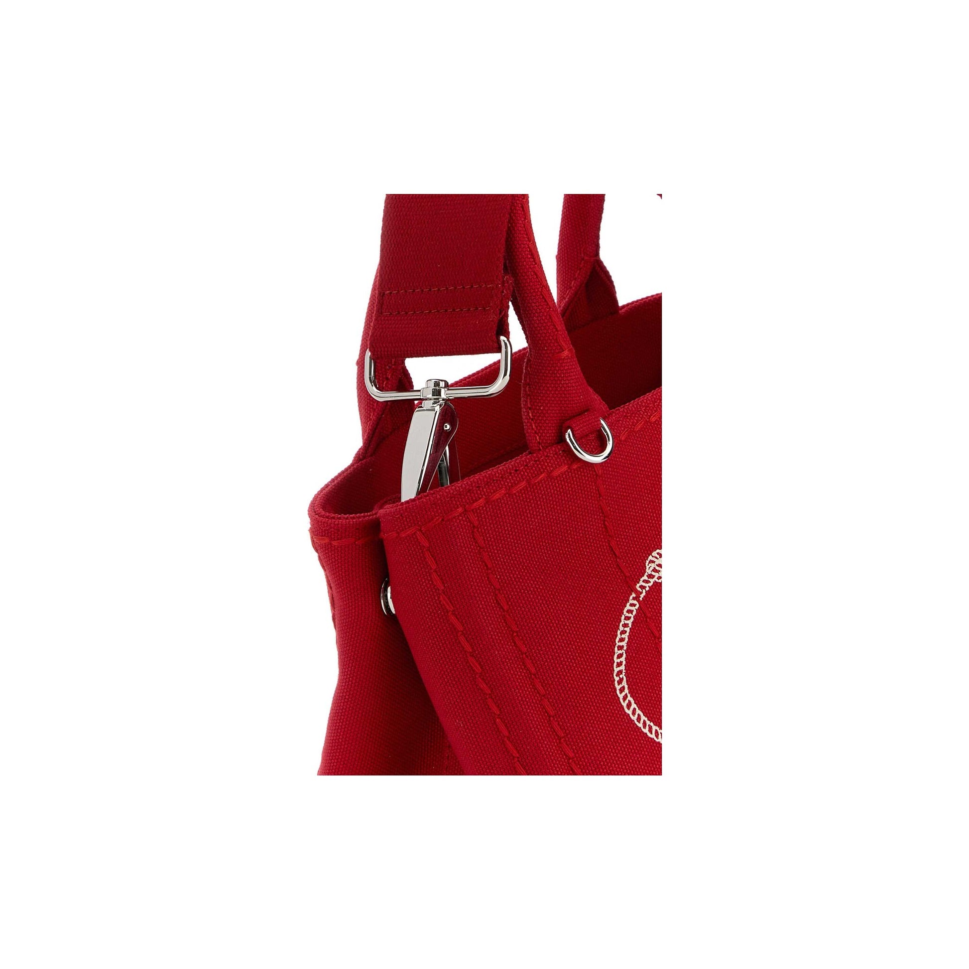 Prada Mala de Ombro em Lona — Vermelho