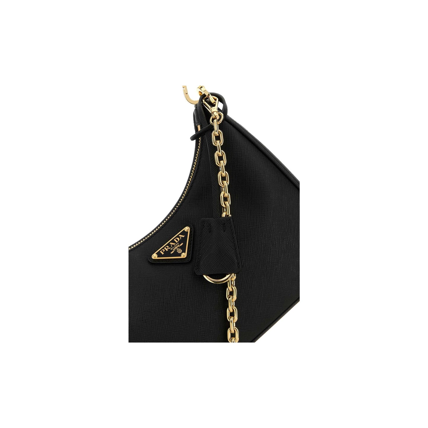 Prada Mala Mini Re-Edition em Pele — Preto