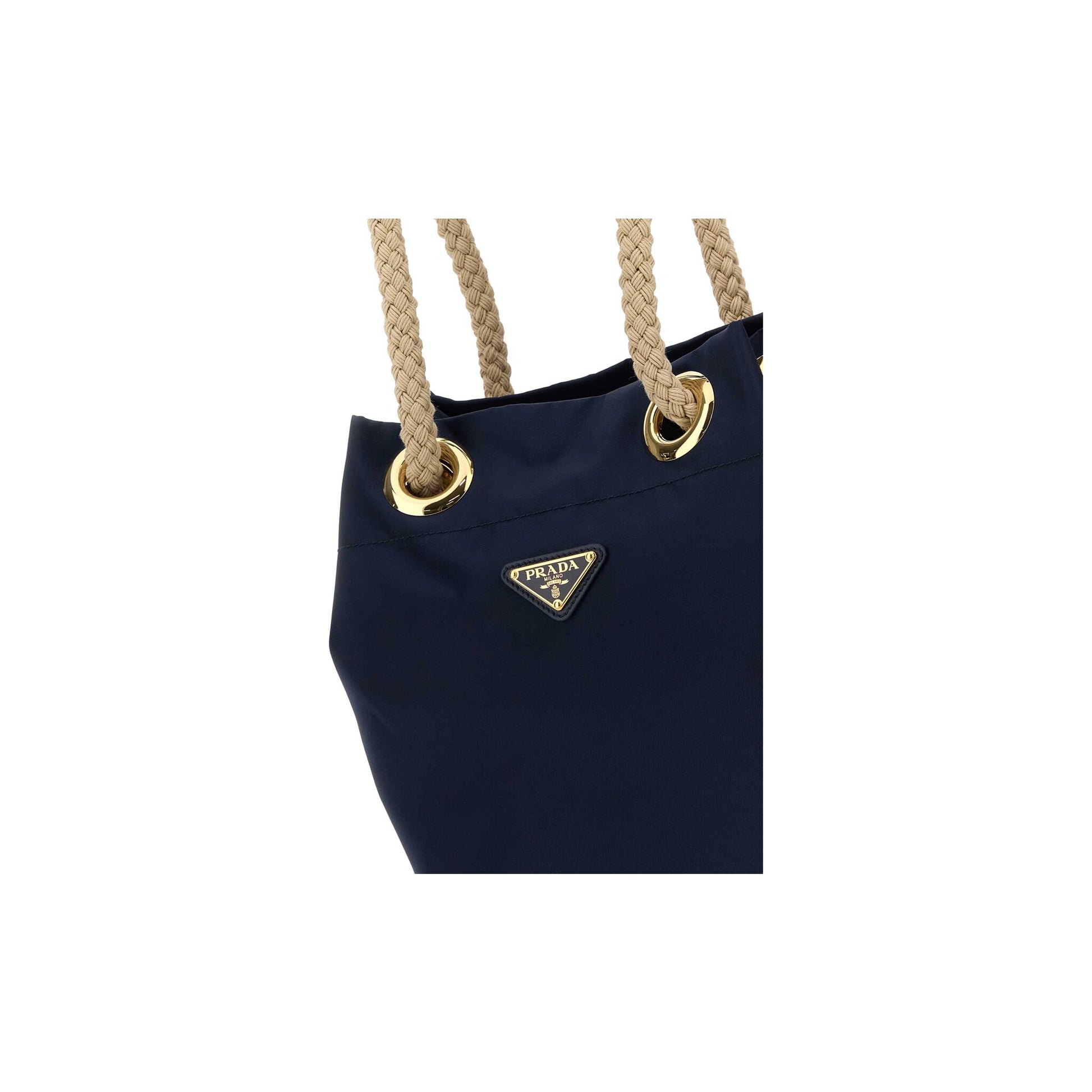 Prada Mala de Ombro Pequena Buckle em Lona