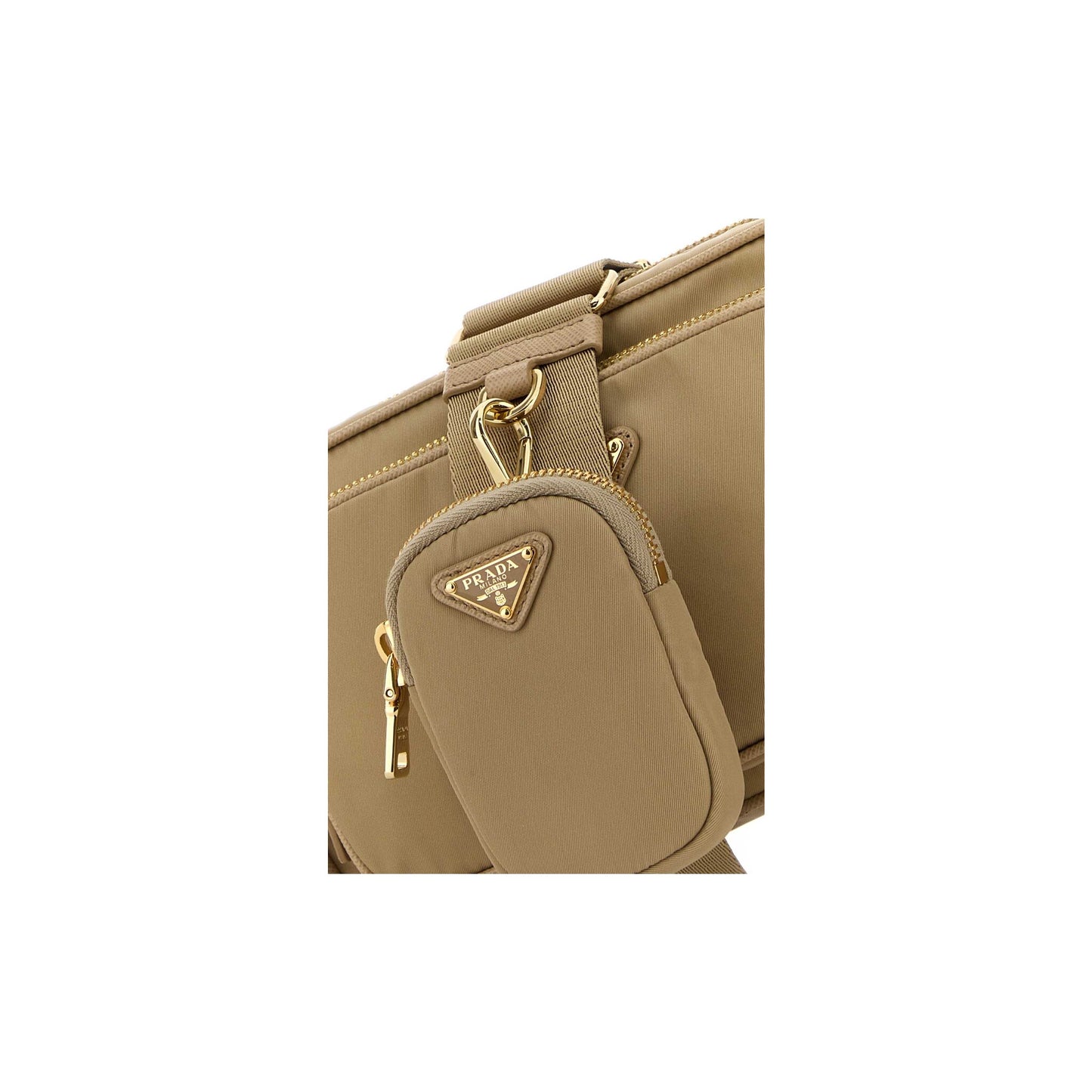 Prada Mala de Ombro Mini em Re-Nylon — Verde