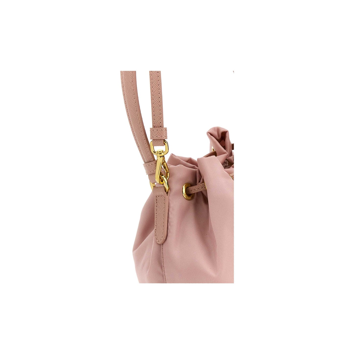 Prada Mala Saco Buckle em Re-Nylon — Branco