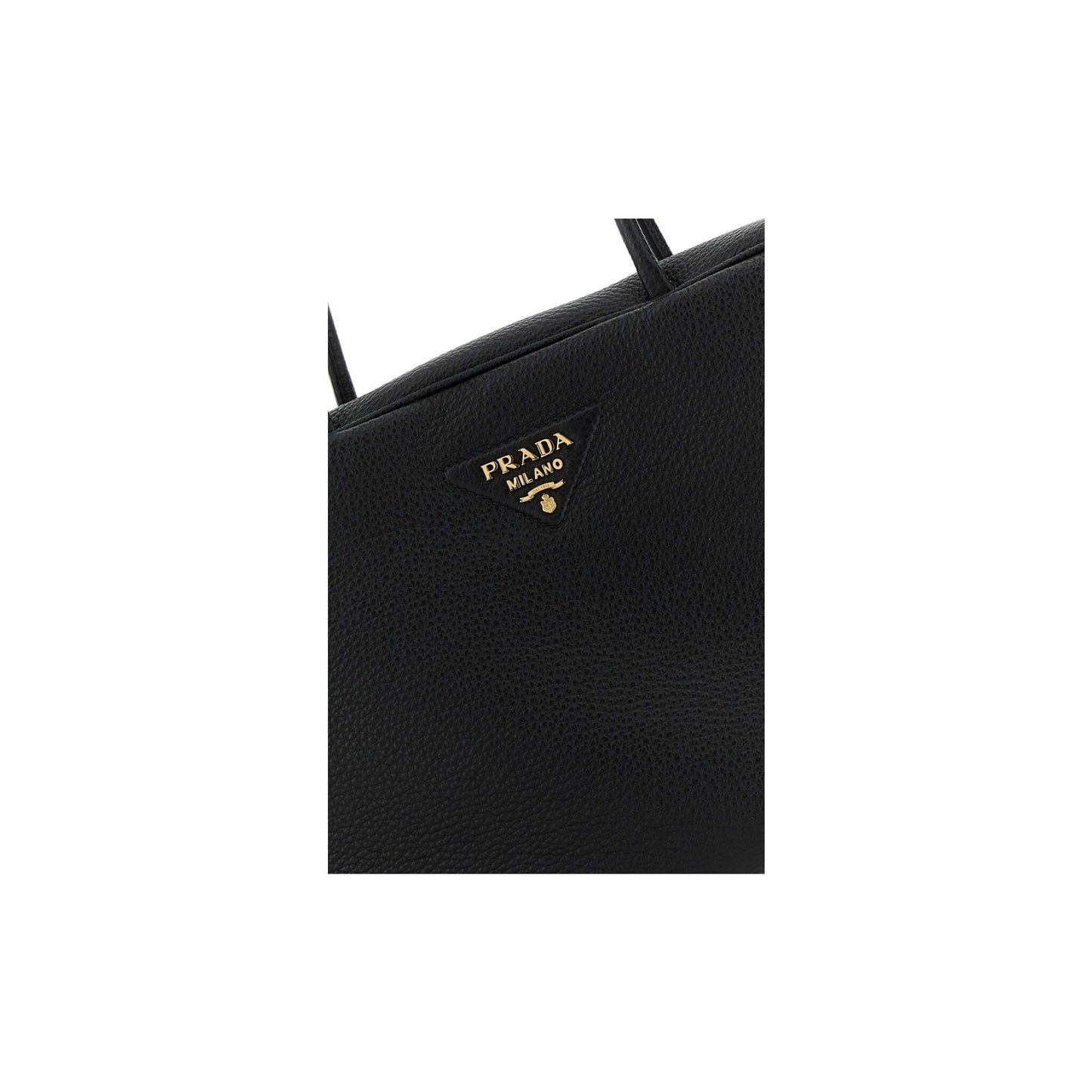 Prada Mala de Ombro em Pele — Preto