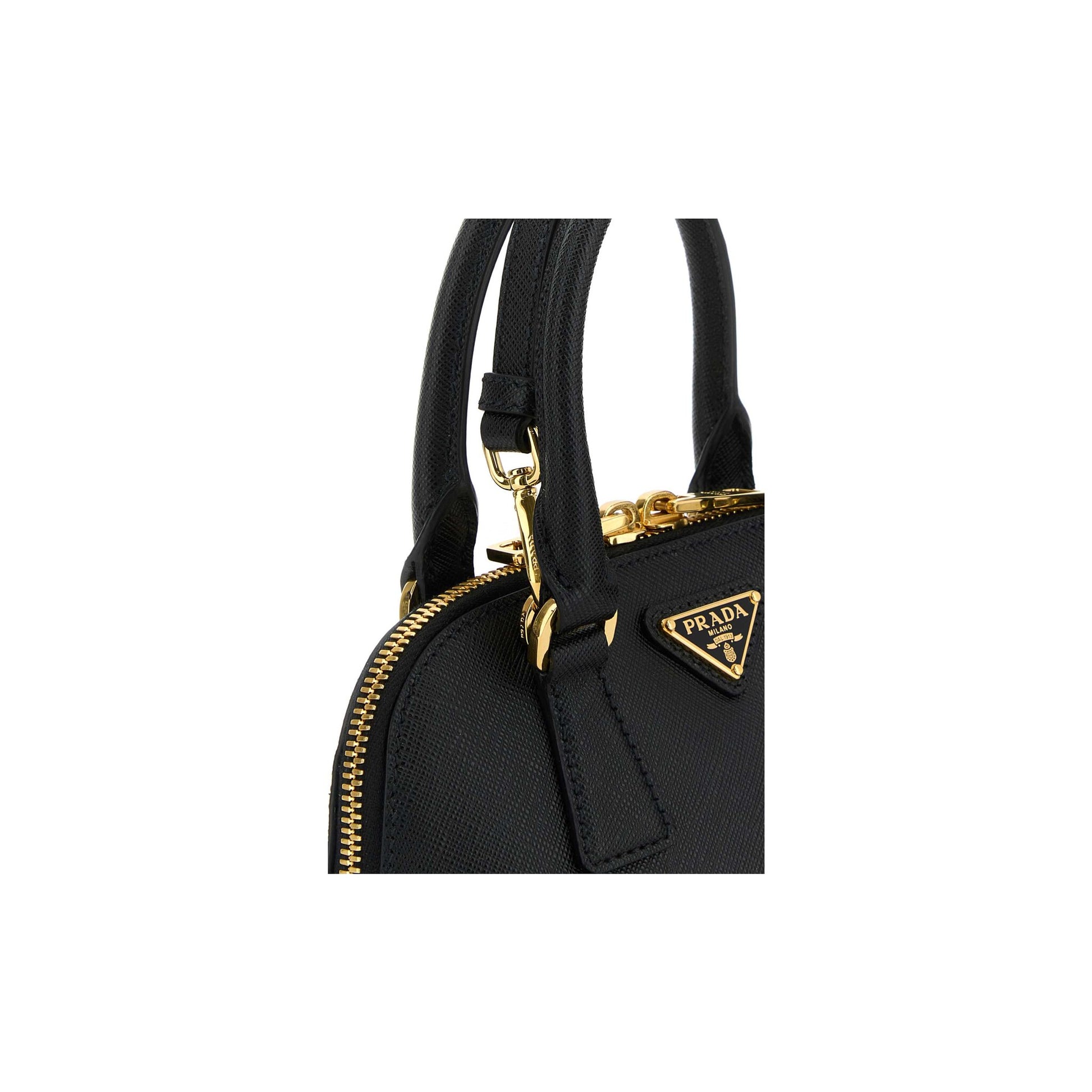 Prada Mala de Mão em Pele — Preto