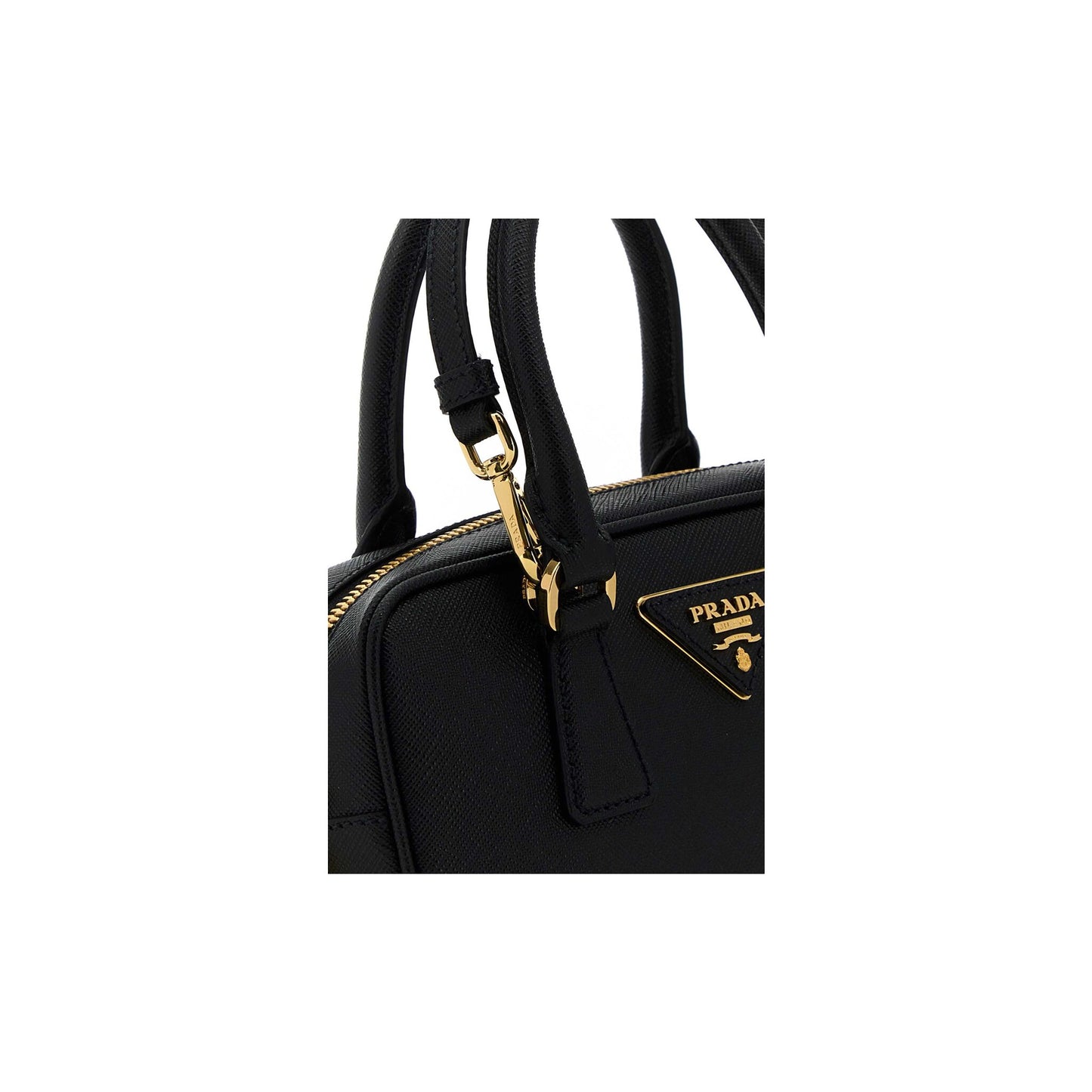 Prada Mala de Mão em Pele — Preto