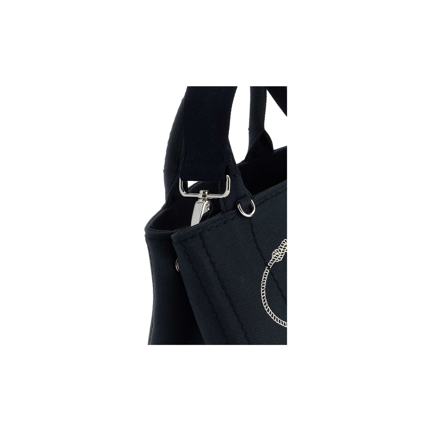 Prada Mala de Ombro em Lona — Preto