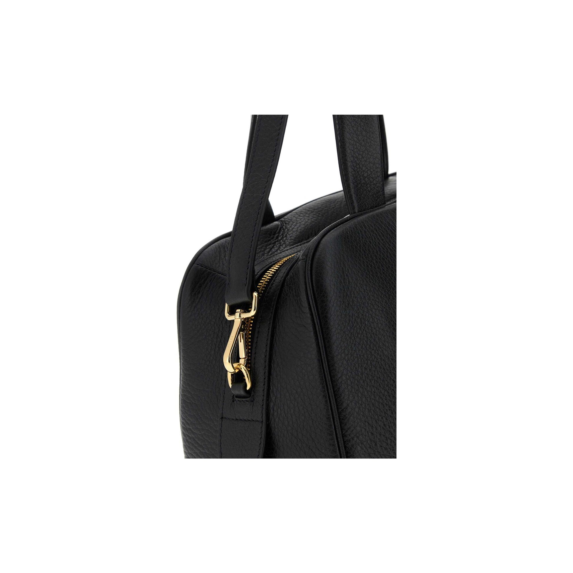 Prada Mala de Ombro em Pele — Preto