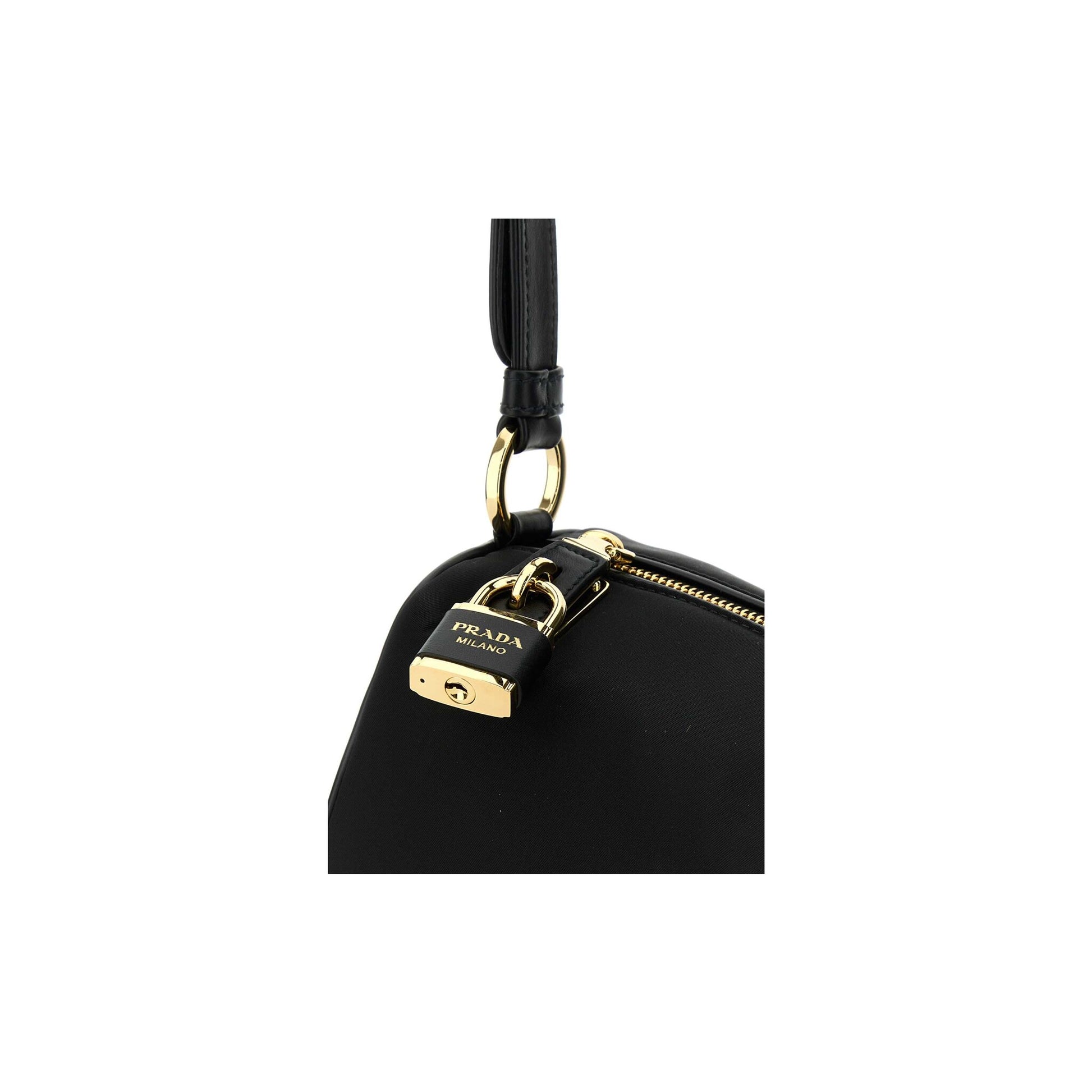 Prada Mala de Ombro em Re-Nylon — Preto