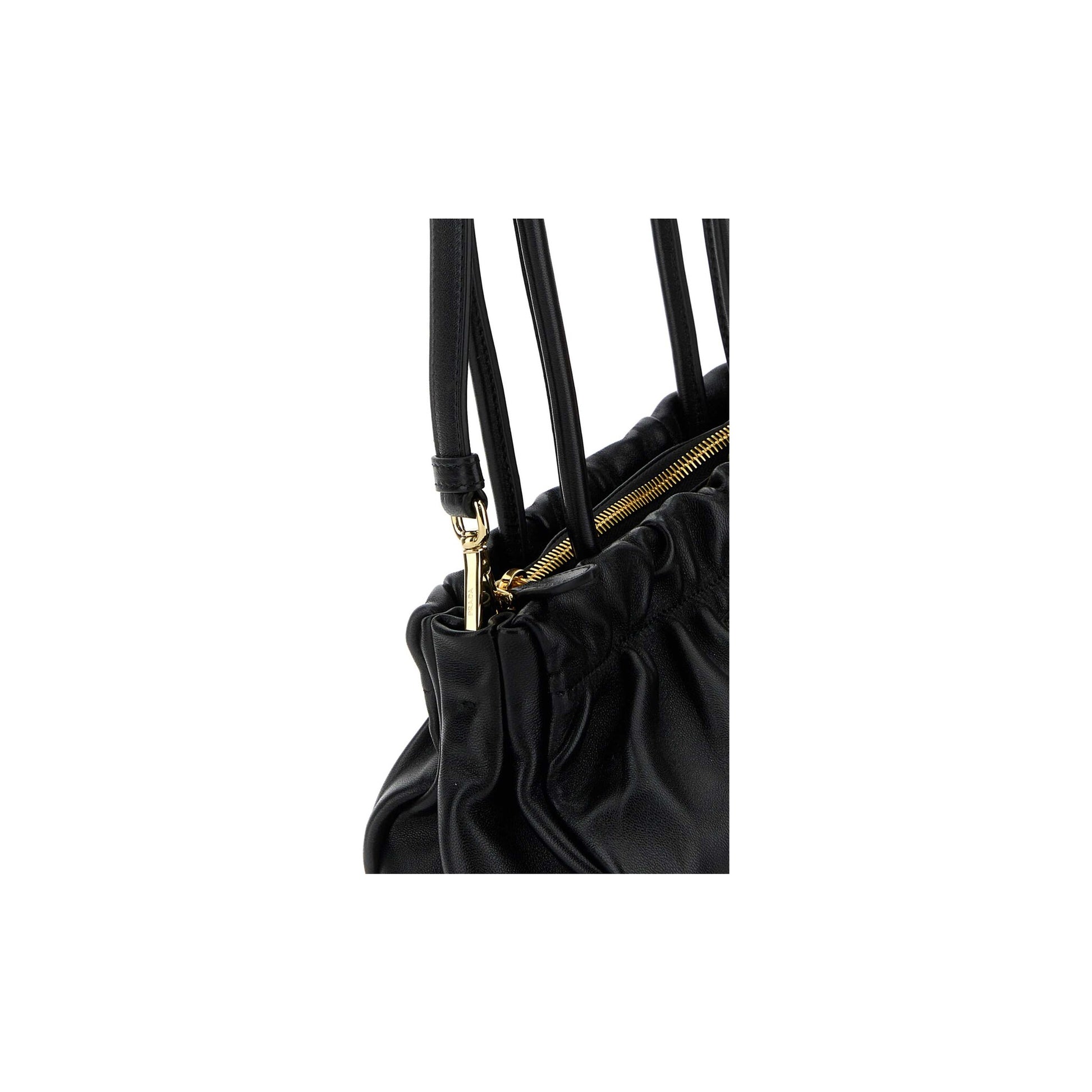 Prada Mala de Ombro em Pele Nappa — Preto