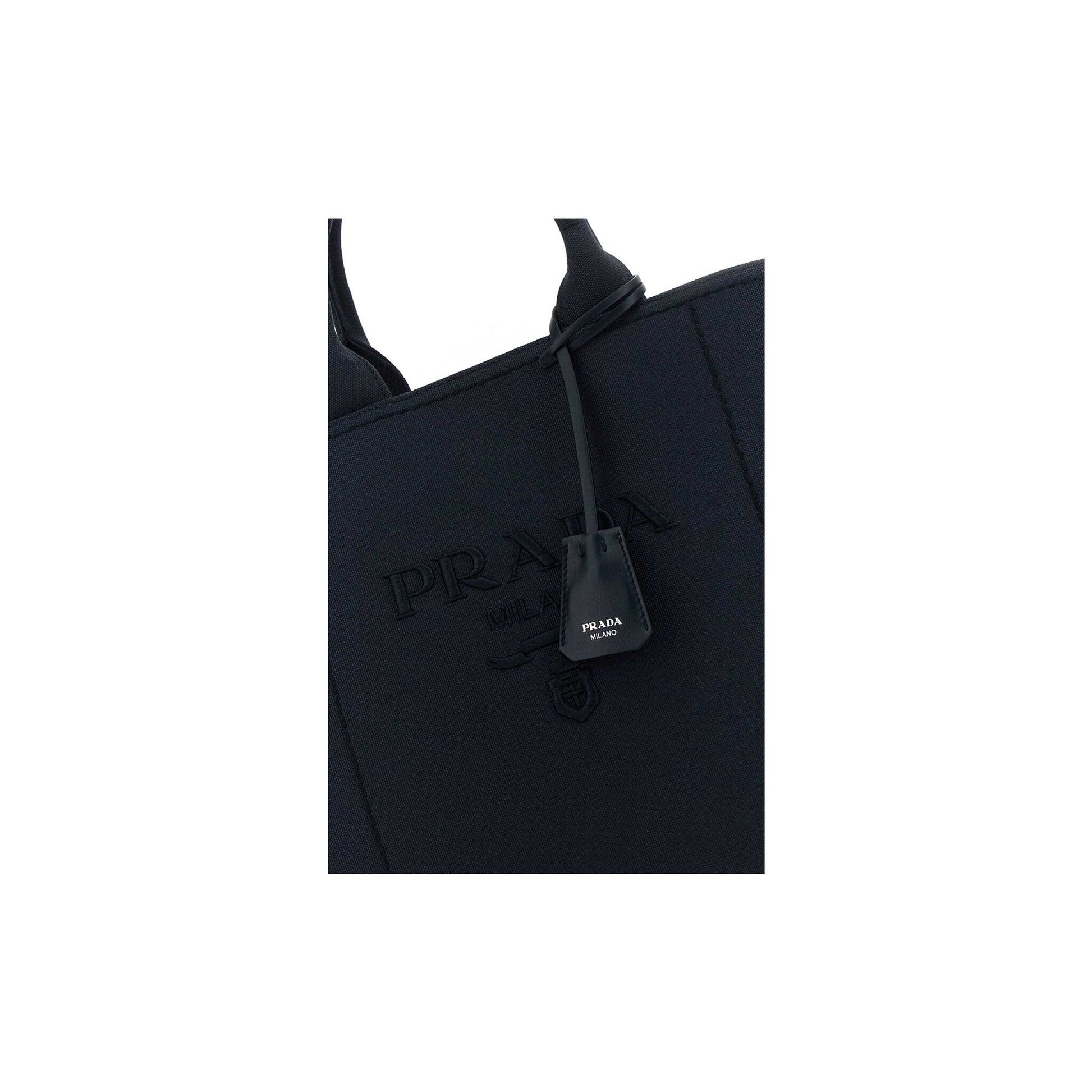 Prada Mala Tote Jardinière em Lona