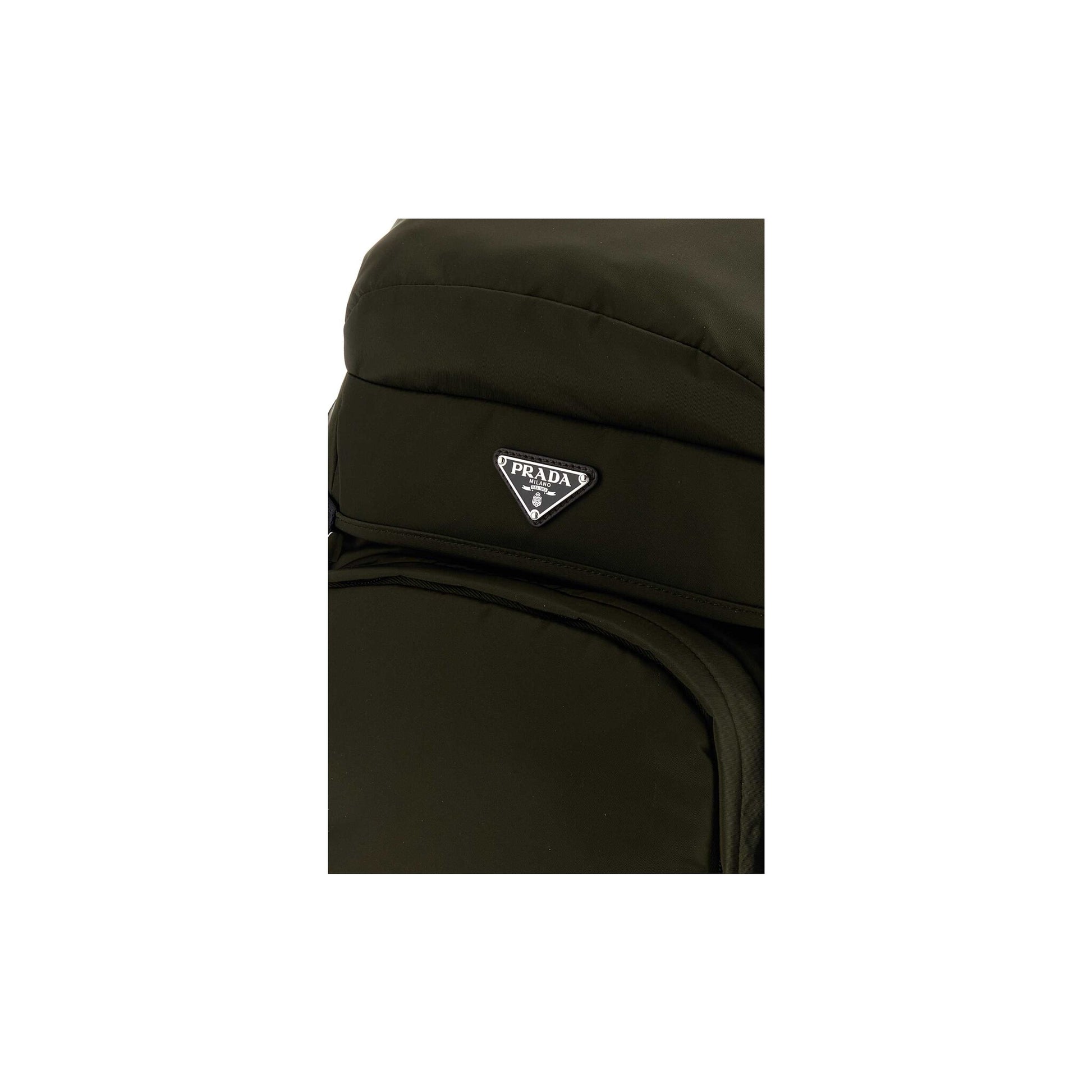 Prada Mochila Speedrock em Lona — Verde